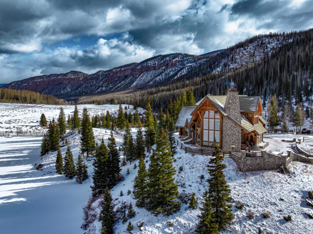 Luxury Estate of Red Mountain Ranch, nestled against the San Juan Mountains, a Colorado Ranch for sale